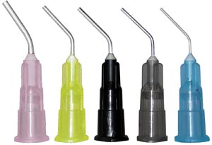 Mydent Defend+Plus Pre-Bent Dispensing Tips, 20 Gauge (Yellow), 100/bg