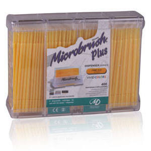 Microbrush Plus Dispenser Refill, Fine Size, Yellow