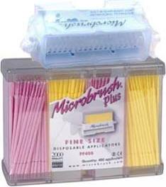 Microbrush Plus Dispenser Refill, Fine Size, Pink/ Yellow