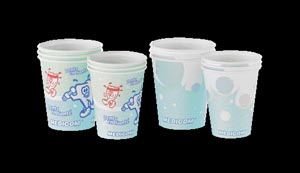 Medicom Poly Coated Paper Cup, 5 oz, Bubbles Design