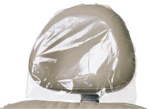 Mydent Defend Headrest Covers, 9.5" x 14", Clear, Plastic