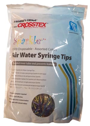 Crosstex Sparkle™ Syringe Tips, Assorted Colors, 1500/bg