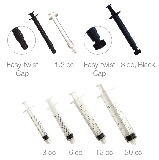 Pac-Dent Luer-Lock Irrigation Syringes 3cc, 100 pack
