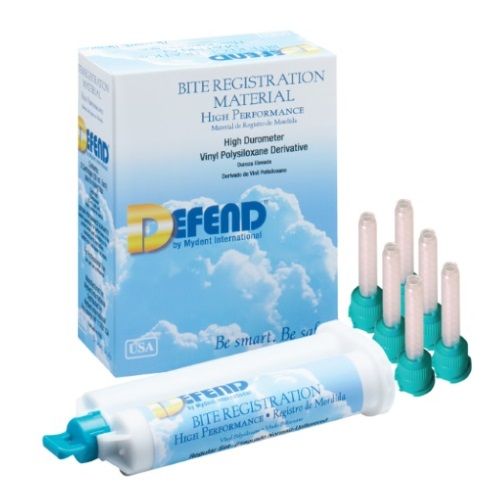 Mydent Bite Reg, Super Fast Set, Unflavored. 2x50 mL crtdg + 6 teal mixing tips/bx