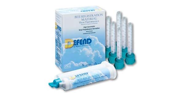 Mydent Bite Reg, Regular Set, Unflavored. 2x50 mL cartridges + 6 teal mixing tips/bx, 40 bx/cs.