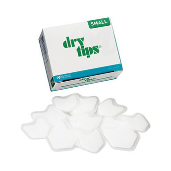 Microbrush Dry Tips® Saliva Absorbent Tips, Small, White, 50/bx
