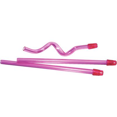 Medicom Safebasics™ Saliva Ejector, Translucent Pink with Pink Tip