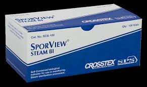 Crosstex Sporview® Self-Contained Steam Biological Indicator, 25/bx