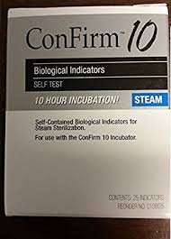 Crosstex Confirm® 10 Hour Steam Biological Indicators, 25/bx
