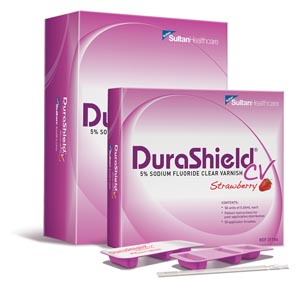 Sultan Durashield® Cv Clear 5% Sodium Fluoride Varnish, Strawberry: 200 Ultrabrush 2.0, 200/