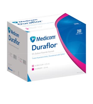 Medicom Duraflor 5% Sodium Fluoride Varnish, Bubble Gum, 0.25mL Unit Dose, 200/bx