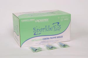 Crosstex Ez Contra Prophy Angle, White Firm Cup, 100/bx