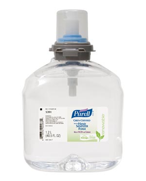 Gojo Purell® Green Certified TFX™ Foam Hand Sanitizer, 1200mL, 2/cs