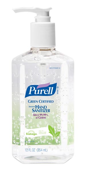 Gojo Purell® Green Certified HaHand Sanitizer, 12 fl oz Pump Bottlend Sanitizer