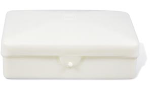 Dukal Dawnmist Soap Box, Plastic with Hinged Lid, Ivory, Holds Up to #5 Bar