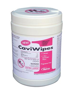 Metrex Caviwipes1™ Surface Disinfectant, 9" x 12", 65 ct/can