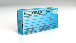 Ventyv Polymed Latex Exam Glove, Large (8-8.5)