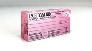 Ventyv Polymed Latex Exam Glove, Medium (7-7.5)