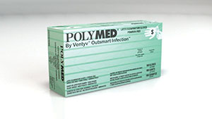 Ventyv Polymed Latex Exam Glove, Small (6-6.5)