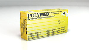 Ventyv Polymed Latex Exam Glove, X-Small (5-5.5)