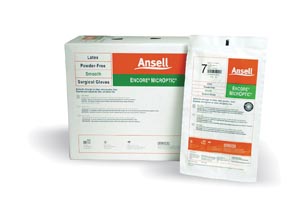 Ansell Encore® Microptic® Powder-Free Latex Surgical Gloves, Size 7