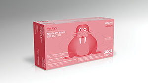 Ventyv Nitrile Powder Free Exam Glove Select 3.0 (Walrus), Cobalt Blue, Medium