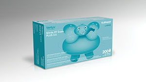 Ventyv Nitrile Powder Free Exam Glove Plus 3.5 (Elephant), Violet Blue, Large