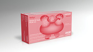 Ventyv Nitrile Powder Free Exam Glove Plus 3.5 (Elephant), Violet Blue, Medium