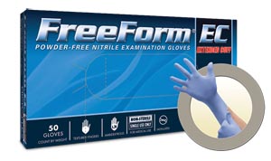 Microflex Freeform® EC Powder-Free Extended Cuff Nitrile Exam Gloves, Blue, X-Large