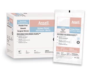 Ansell Gammex® Non-Latex PI White Powder-Free Synthetic Surgical Gloves, Size 8½