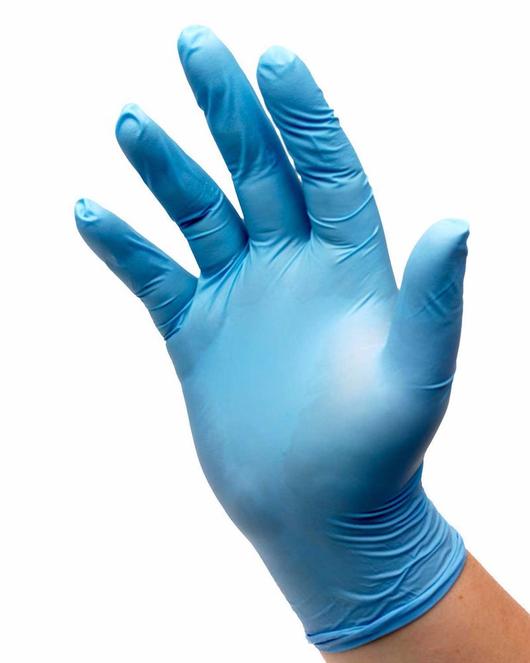 Graham Medical Elite Nitralon Gloves, Blue, Large
