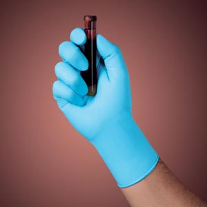 Halyard Blue Nitrile Exam Gloves, X-Large