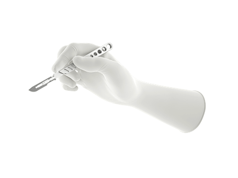 Ansell Gammex® Non-Latex Powder-Free White Sterile PI Textured Surgical Gloves, Size 7½