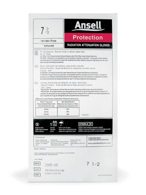 Ansell Radiation Attenuation Gloves, Size 8½