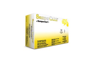 Sempermed Sempercare® Vinyl Smooth Powder Free Beaded Cuff Ambidextrous Exam Glove, X-Small