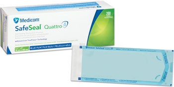 Medicom Quattro Sterilization Pouches, 3½" x 9", 500/box