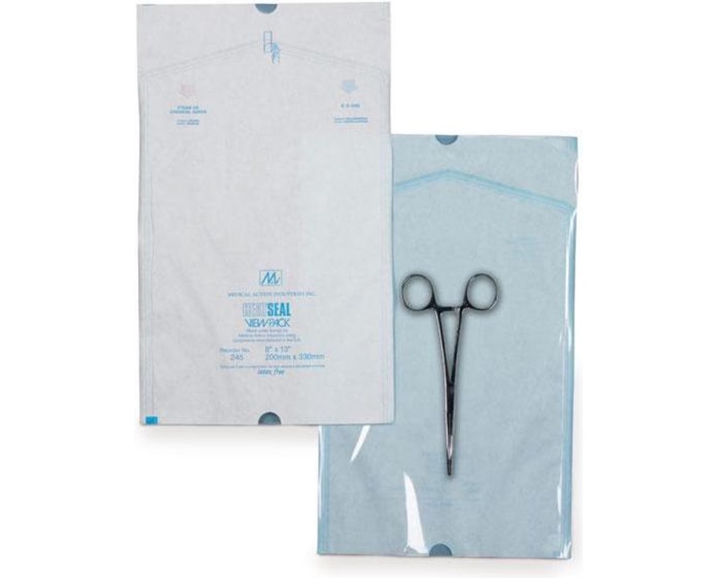 Medical Action View Pack Heat-Seal Pouches, 4¾" x 10"