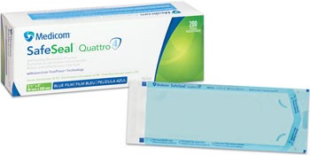 Medicom Safeseal® Quattro Sterilization Pouches, 3½&quot; x 9&quot;
