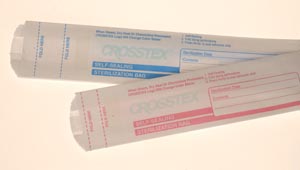 Crosstex Self-Sealing Autoclave Bags - Paper Bag, 2½" x 1½" x 8¾"
