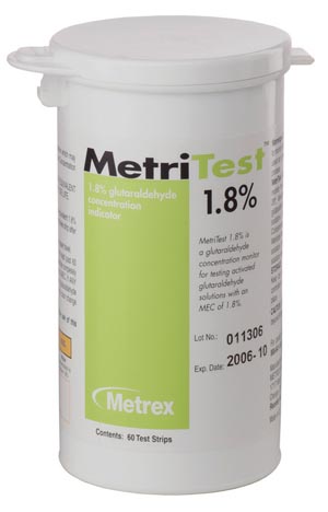 Metrex Metritest™ Glutaraldehyde, MetriTest 1.8, For 28 Day Use