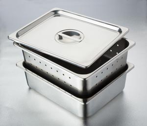 Tech-Med Stainless Steel Instrument Tray, Perforated, 12.59" x 10.23" x 3.93"
