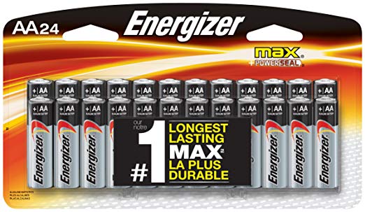 Energizer Industrial Alkaline Battery, Max AA, 24/bx