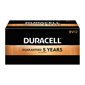 Duracell® Coppertop® Alkaline Battery With Duralock Power Preserve™ Tech, Size 9V