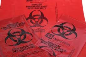Medegen Biohazardous Waste Bags, 40&quot; x 48&quot;, Red/ Printed, 2.7 mil, 100 rl/cs