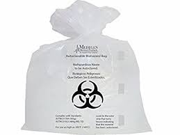 Medegen Biohazardous Waste Bags, 40" x 46", Clear/ Printed, 1.2 mil, 250 rl/cs