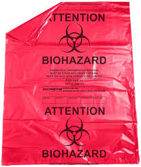 Medegen Autoclavable Biohazard Bags, 25&quot; x 45&quot;, Red/ Printed, 1.8 mil, 100 rl/cs