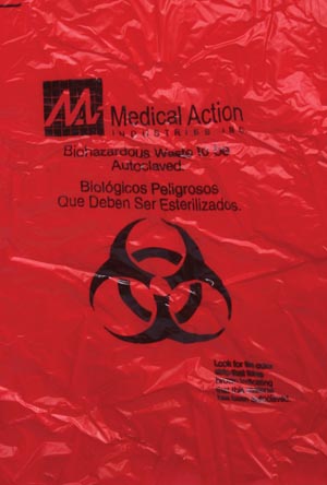 Medegen Saf-T-Sure® Autoclavable Decontamination Bags, Red, 38&quot; x 46&quot;, 1.9 ml