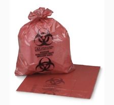 Medegen Infectious Waste Bags, 30&quot; x 43&quot;, 14MIC, Red