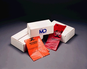 Medegen Saf-T-Sure® Autoclavable Decontamination Bag, Orange, 38" x 47"