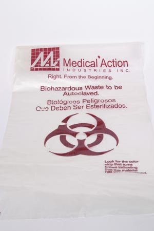 Medegen Saf-T-Sure® Autoclavable Decontamination Bag, Clear, 24&quot; x 36&quot;